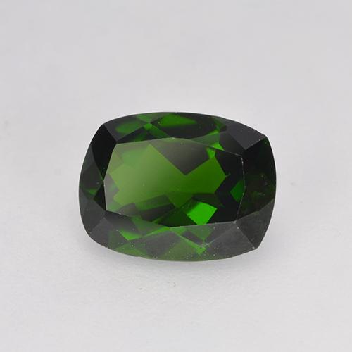 1.36 ct Green Chrome Diopside Stone, Natural Chrome Diopside in Cushion-Cut Shape for Sale