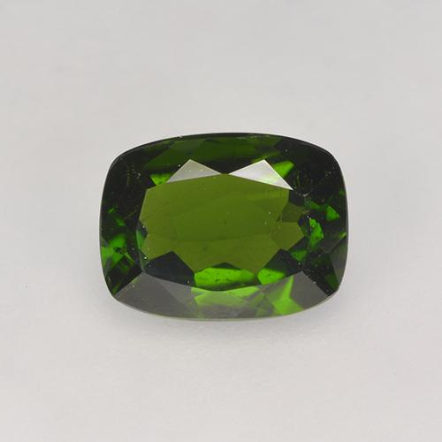 Verde oscuro Cromodiópsido Gema - 1.6ct Corte en Forma Cojín (ID: 524633)