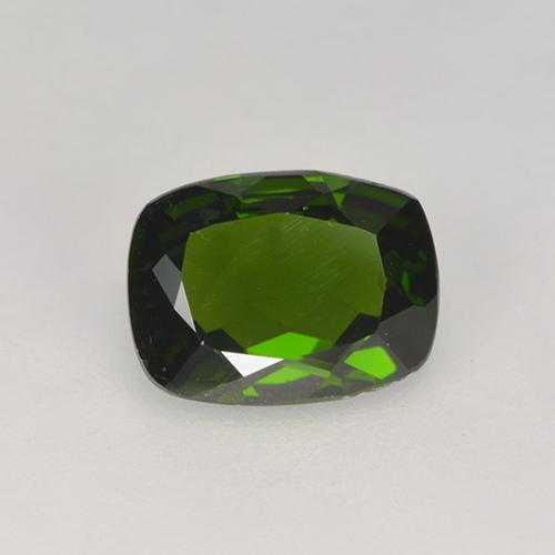 dunkelgrün Chromdiopsid Edelstein - 1.3ct Kissenschliff (ID: 524634)