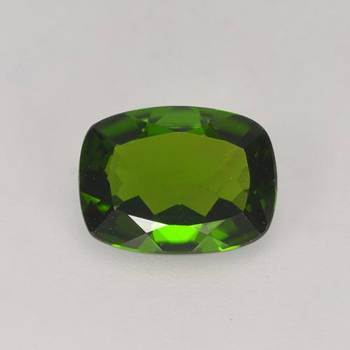 Verde terroso Cromodiópsido Gema - 1.3ct Corte en Forma Cojín (ID: 524636)