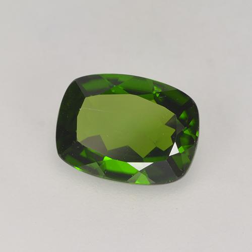 1.34 ct Green Chrome Diopside Stone, Natural Chrome Diopside in Cushion-Cut Shape for Sale