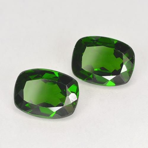 2.61 ctw Green Chrome Diopside Stones, Natural Chrome Diopside in Cushion-Cut Shape for Sale