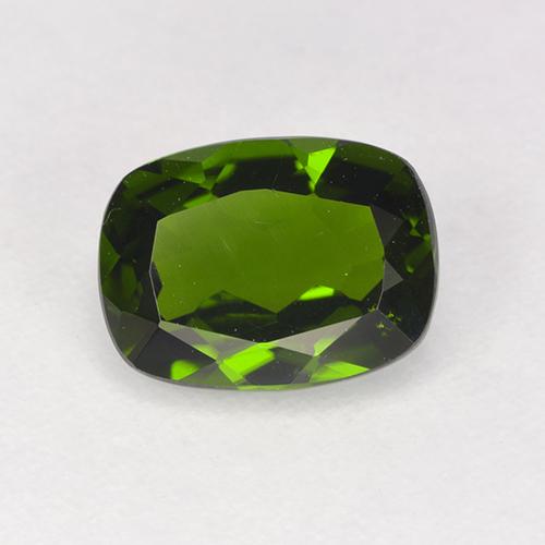 1.30 ct Green Chrome Diopside Stone, Natural Chrome Diopside in Cushion-Cut Shape for Sale