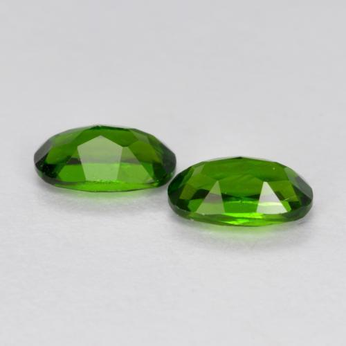 Chrome Diopside Gemstones in 5 x 3 mm (calibrated) Size for Sale, Chrome Diopside Stones in Medium-Dark Green Color