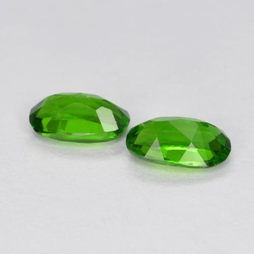 Chrome Diopside Gemstones in 5 x 3 mm (calibrated) Size for Sale, Chrome Diopside Stones in Medium-Dark Green Color