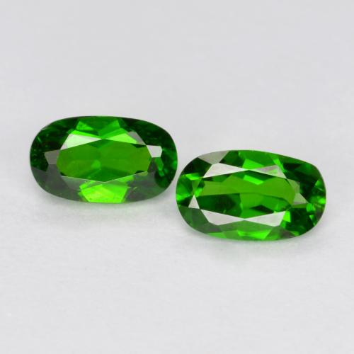 Intense Green Cromo diopside Gem - 0.3ct Ovale sfaccettato (ID: 557430)