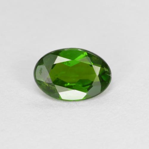 Medium-Dark Green Cromo diopside Gem - 0.4ct Ovale sfaccettato (ID: 588873)