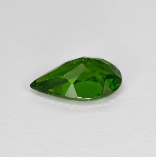 Chrome Diopside Gemstone in 8 x 5 mm Size for Sale, Chrome Diopside Stone in Intense Green Color