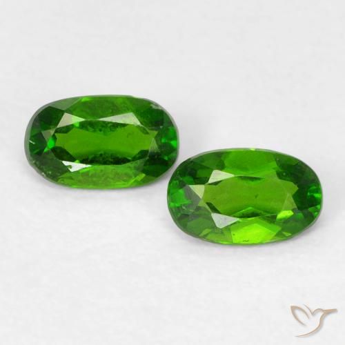 0.46 ct Oval Cut Chrome Diopside, 4.9 x 3 mm From Russia, Photo A