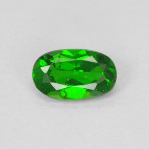 0,24 ct ovaler Chromdiopsid aus Russland, Größe: 4,9 x 3mm, Reinheit: VS, Garantiert echter Edelstein, 1 Stück Chromdiopsid in Helles Waldgrün Farbe, Mohs-Härte von 5 - 6, Photo A