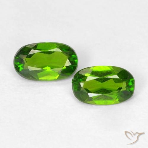 0.44 ct Oval Cut Chrome Diopside, 5 x 3 mm From Russia, Photo A