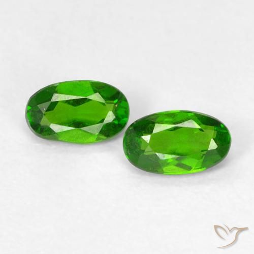 0.44 ct Oval Cut Chrome Diopside, 4.8 x 2.9 mm From Russia, Photo A