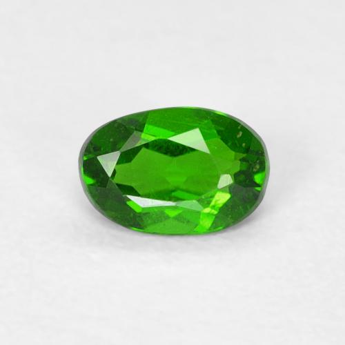 0,24 ct ovaler Chromdiopsid aus Russland, Größe: 4,7 x 3,2mm, Reinheit: VVS-VS, Garantiert echter Edelstein, 1 Stück Chromdiopsid in Lebendiges grün Farbe, Mohs-Härte von 5 - 6, Photo A