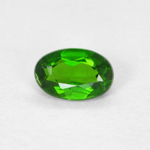 0,21 ct ovaler Chromdiopsid aus Russland, Größe: 4,5 x 3mm, Reinheit: VVS-VS, Garantiert echter Edelstein, 1 Stück Chromdiopsid in Helles Waldgrün Farbe, Mohs-Härte von 5 - 6, Photo A