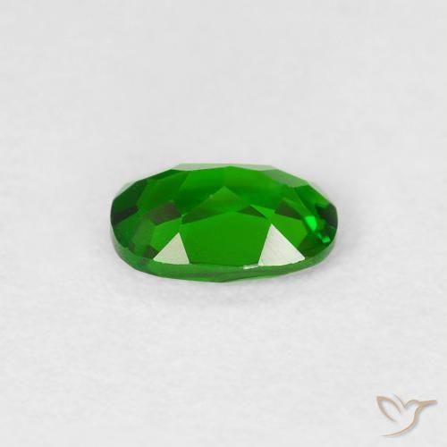 Chrome Diopside Gemstone in 6 x 4 mm (calibrated) Size for Sale, Chrome Diopside Stone in Bright Forest Green Color