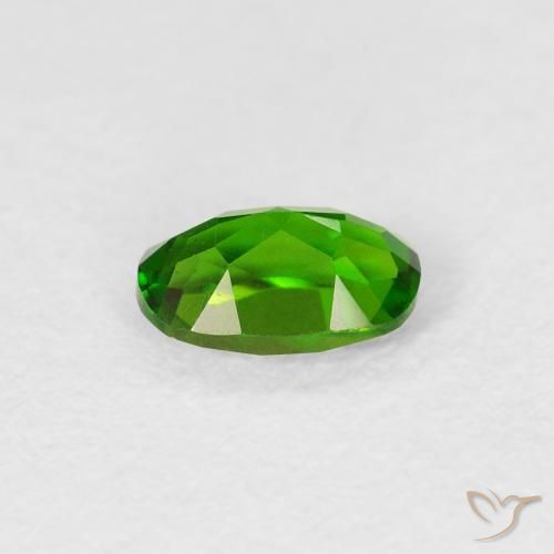 Chrome Diopside Gemstone in 6 x 4 mm (calibrated) Size for Sale, Chrome Diopside Stone in Bright Forest Green Color