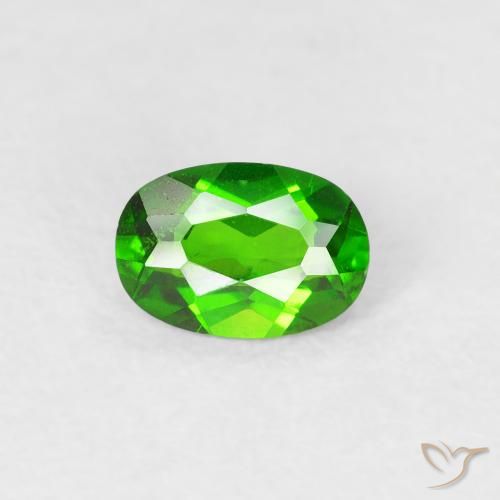 0.50ct Natural Intense Green Chrome Diopside, Oval, VS