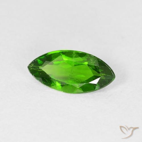 0.97 ct Green Chrome Diopside Stone, Natural Chrome Diopside in Marquise Facet Shape for Sale