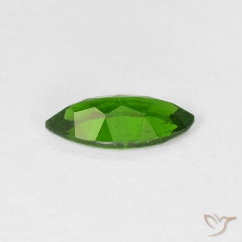 Chrome Diopside Gemstone in 10 x 5 mm (calibrated) Size for Sale, Chrome Diopside Stone in Medium Dark-Green Color