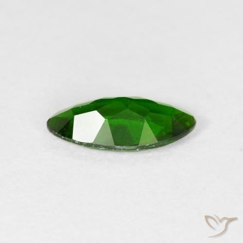 Chrome Diopside Gemstone in 10 x 5 mm (calibrated) Size for Sale, Chrome Diopside Stone in Bright Forest Green Color
