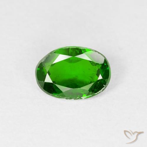 0.78ct Natural Intense Green Chrome Diopside, Oval, VS-SI