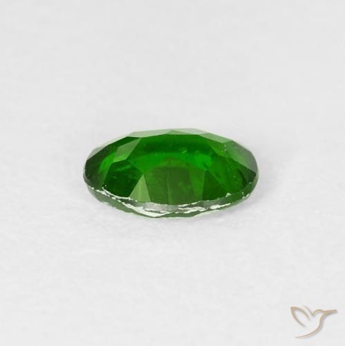 Chrome Diopside Gemstone in 7 x 5 mm (calibrated) Size for Sale, Chrome Diopside Stone in Intense Green Color