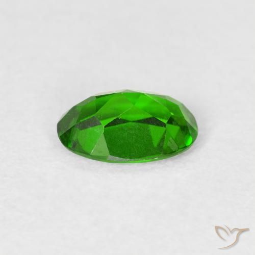 Chrome Diopside Gemstone in 7 x 4.6 mm Size for Sale, Chrome Diopside Stone in Dark Green Color