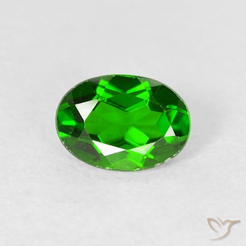 0.82ct Natural Bright Forest Green Chrome Diopside, Oval, VS-SI