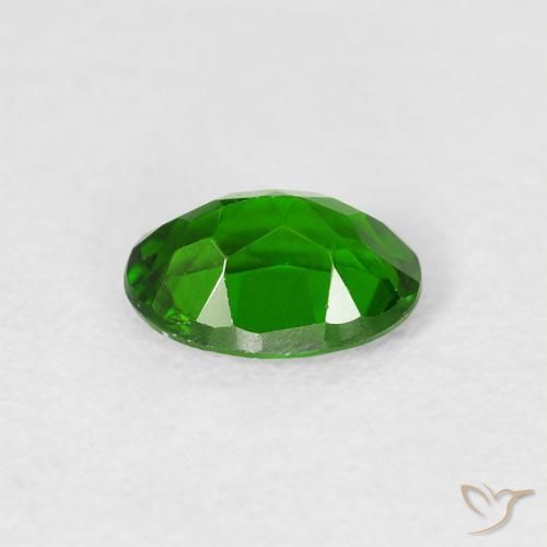 Chrome Diopside Gemstone in 7 x 5 mm (calibrated) Size for Sale, Chrome Diopside Stone in Bright Forest Green Color