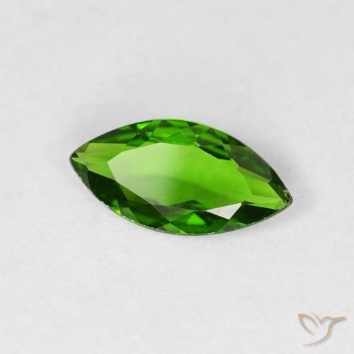 0.85 ct Green Chrome Diopside Stone, Natural Chrome Diopside in Marquise Facet Shape for Sale