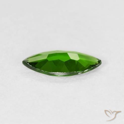 Chrome Diopside Gemstone in 10 x 5 mm (calibrated) Size for Sale, Chrome Diopside Stone in Bright Forest Green Color
