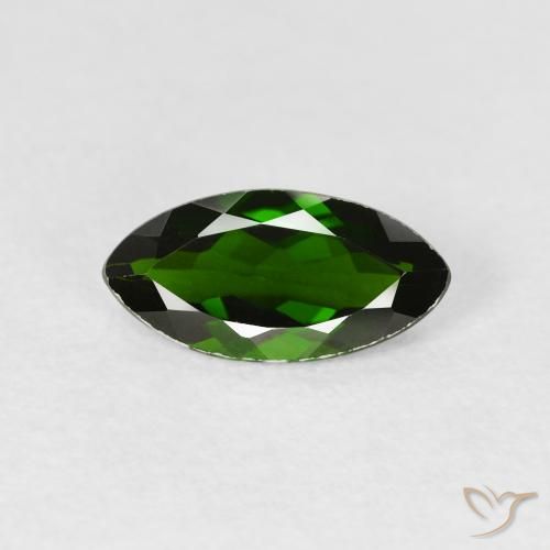 1.17ct Natural Dark Green Chrome Diopside, Marquise, VVS-VS