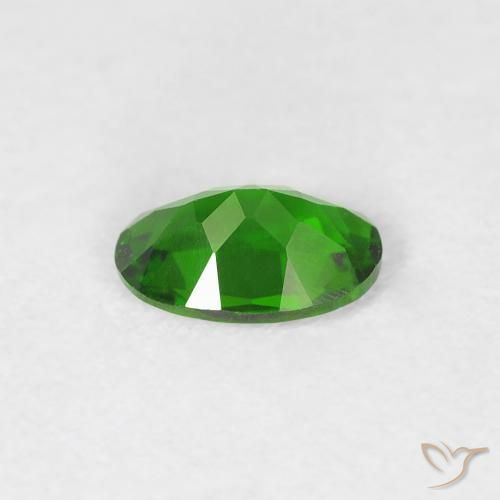 Chrome Diopside Gemstone in 6 x 4 mm (calibrated) Size for Sale, Chrome Diopside Stone in Bright Forest Green Color