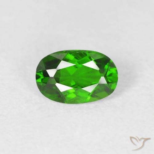 0.51ct Natural Dark Green Chrome Diopside, Oval, VVS-VS