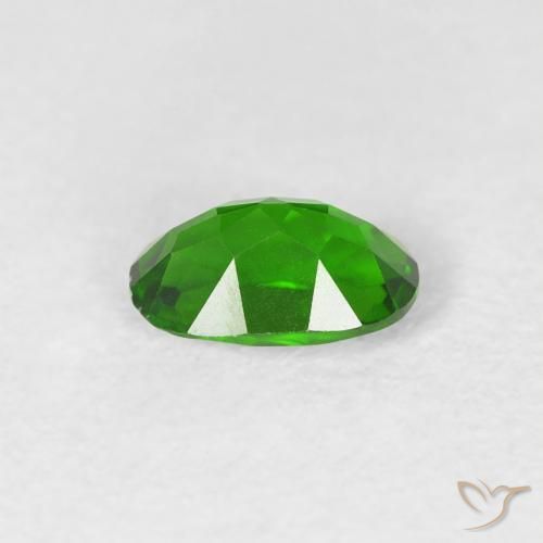 Chrome Diopside Gemstone in 6 x 4 mm (calibrated) Size for Sale, Chrome Diopside Stone in Dark Green Color