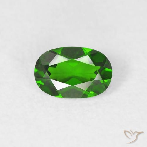 0.54ct Natural Bright Forest Green Chrome Diopside, Oval, VVS-VS