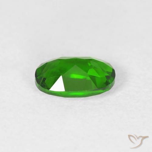 Chrome Diopside Gemstone in 6 x 4 mm (calibrated) Size for Sale, Chrome Diopside Stone in Bright Forest Green Color