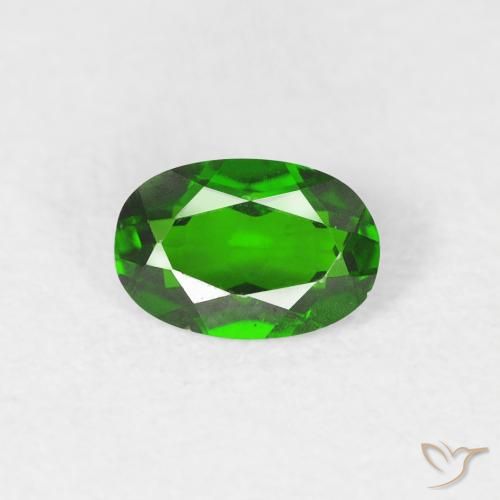 0.51ct Natural Bright Forest Green Chrome Diopside, Oval, VVS-VS