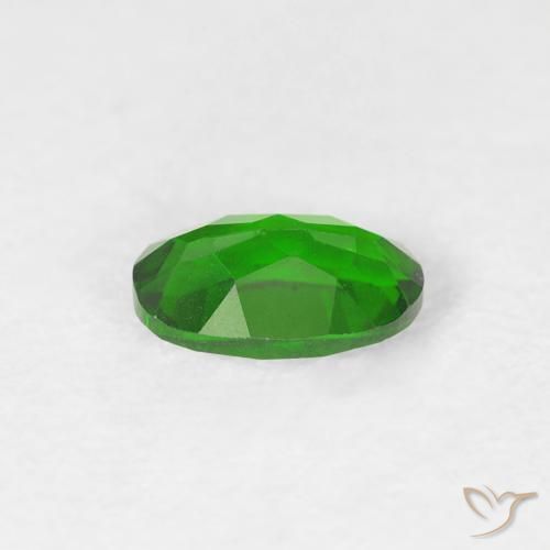 Chrome Diopside Gemstone in 6 x 4 mm (calibrated) Size for Sale, Chrome Diopside Stone in Bright Forest Green Color