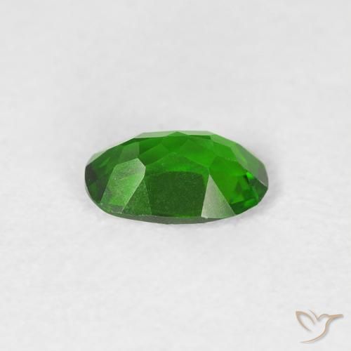 Chrome Diopside Gemstone in 6 x 4 mm (calibrated) Size for Sale, Chrome Diopside Stone in Dark Green Color