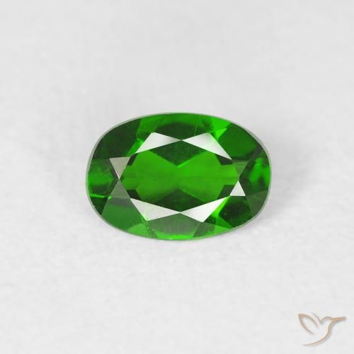 0.47ct Natural Dark Green Chrome Diopside, Oval, VVS-VS