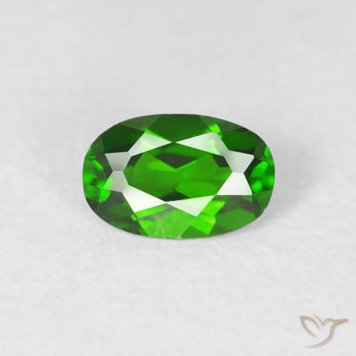0.46ct Natural Dark Green Chrome Diopside, Oval, VVS-VS
