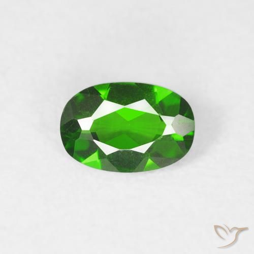 0.44ct Natural Dark Green Chrome Diopside, Oval, VVS-VS