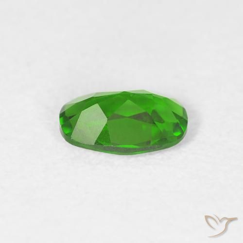 Chrome Diopside Gemstone in 6 x 4 mm (calibrated) Size for Sale, Chrome Diopside Stone in Dark Green Color