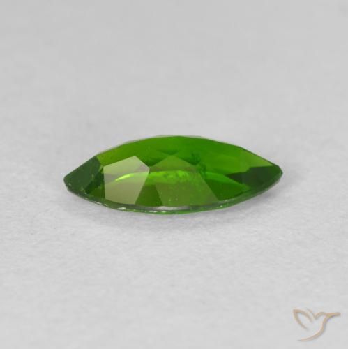 Chrome Diopside Gemstone in 10 x 5 mm (calibrated) Size for Sale, Chrome Diopside Stone in Medium Dark-Green Color
