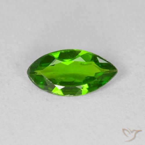 0.74ct Natural Medium Dark-Green Chrome Diopside, Marquise, VS