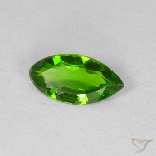0.74 ct Green Chrome Diopside Stone, Natural Chrome Diopside in Marquise Facet Shape for Sale