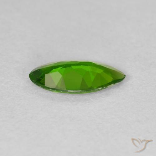 Chrome Diopside Gemstone in 9.2 x 4.8 mm Size for Sale, Chrome Diopside Stone in Medium Dark-Green Color
