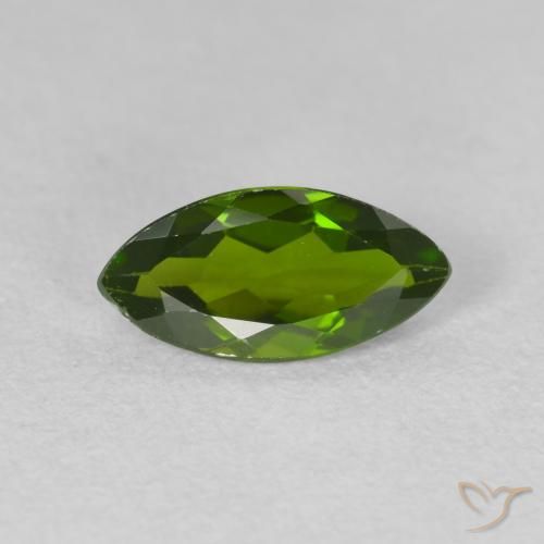 1.08ct Natural Medium Dark-Green Chrome Diopside, Marquise, VS
