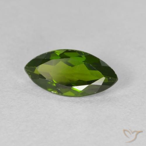 1.08 ct Green Chrome Diopside Stone, Natural Chrome Diopside in Marquise Facet Shape for Sale
